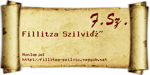 Fillitza Szilvió névjegykártya