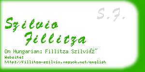 szilvio fillitza business card
